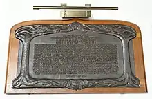 Colour photograph of a memorial plaque to Bernard Gilpin