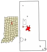 Location in Miami County, Indiana