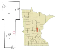 Location of Bock, Minnesota