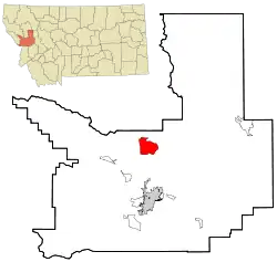 Location of Evaro, Montana