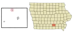 Location of Lovilia, Iowa