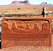 Plaque of memorial to Harry Goulding