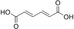 Skeletal formula of trans,trans-muconic acid