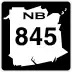 Route 845 marker