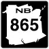 Route 865 marker