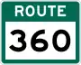 Route 360 marker