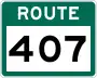 Route 407 marker