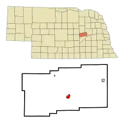 Location of Fullerton, Nebraska