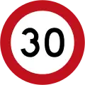 30&nbsp;km/h speed limit