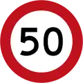 50&nbsp;km/h speed limit