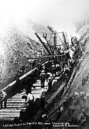 The photo caption reads, "Laying track on the U.P.R.R. near Oakville, WN. Photo by G. Pearson."