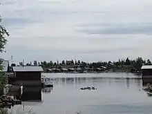Old fishing huts at Brändöskär today used for recreation