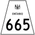 Highway 665 marker