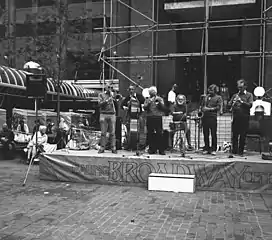 A jazz band performing in the centre (1990)