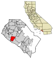 Location of Costa Mesa in Orange County, California