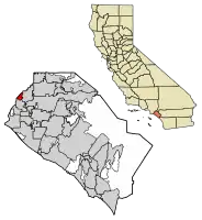 Location of La Palma in Orange County, California.