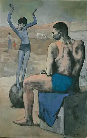 Pablo Picasso, 1905, Girl on a Ball, oil on canvas, 147 × 95&nbsp;cm, Pushkin Museum, Moscow