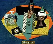 1916, L'anis del mono (Bottle of Anis del Mono), oil on canvas, 46 × 54.6 cm (18 × 21 in), Detroit Institute of Arts, Michigan