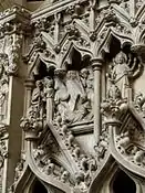 Part of Hitch's carving on the Truro Cathedral reredos