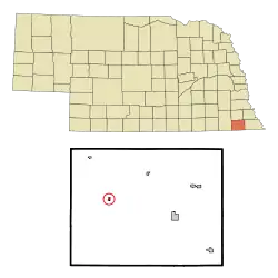 Location of Burchard, Nebraska