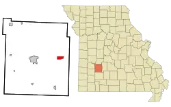 Location of Halfway, Missouri