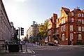 Looking down Prince Consort Road, with the High Commission on the right