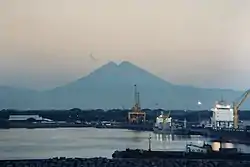 Puerto Quetzal seen at dawn, with the volcanoes on the horizon
Puerto Quetzal Cruise Port facilities