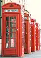 Red telephone boxes