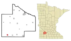 Location of Walnut Grove, Minnesota