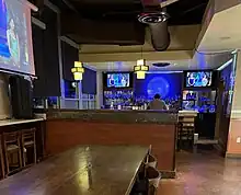 Photograph of the interior of a restaurant