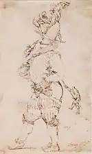 Fantastic Scene, pen & ink, 18.4 x 11&nbsp;cm. private collection, Madrid