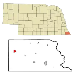 Location of Humboldt, Nebraska