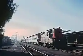 SP train 141 at San Jose, CA, in January 1968