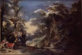 Jacob's Dream (c. 1665), oil on canvas, 137 x 200&nbsp;cm., Derbyshire, Chatsworth, Devonshire collection