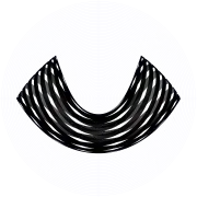 An orbit of the swinging Atwood's machine for 
  
    
      
        μ
        =
        2
      
    
    {\displaystyle \mu =2}
  
, 
  
    
      
        
          θ
          
            0
          
        
        =
        
          
            π
            2
          
        
      
    
    {\displaystyle \theta _{0}={\frac {\pi }{2}}}
  
, and zero initial velocity.