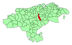 Location of the Municipality of Santiurde de Toranzo