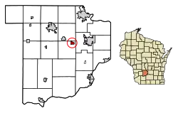 Location of North Freedom in Sauk County, Wisconsin.