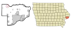 Location of Dixon, Iowa