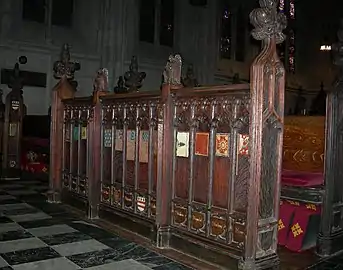 Screen for Presidents' Pew (1917), Washington Memorial Chapel, Valley Forge, Pennsylvania.