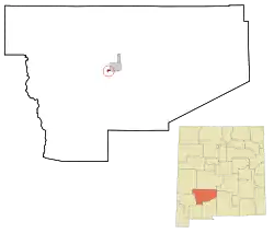 Location of Williamsburg, New Mexico