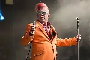 Degville performing in 2017