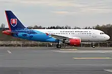 Slovak Airbus ACJ319 portraying famous Slovak politician Milan Rastislav Štefánik