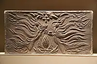 Two immortals, Dengzhou painted stone-relief&nbsp;[zh], Liu Song dynasty.