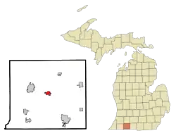 Location of Centreville, Michigan