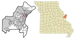 Location of Vinita Terrace, Missouri