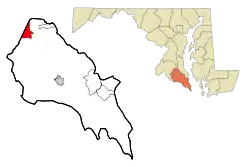 Location of Charlotte Hall, Maryland