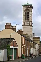 View of the campanile from Canal Street in Jericho, Oxford.