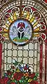 Stained glass showing the coat of arms of Nigeria at the Embassy of Nigeria, Cairo