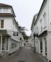 Storgata road in Grimstad.