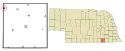 Location of Davenport, Nebraska